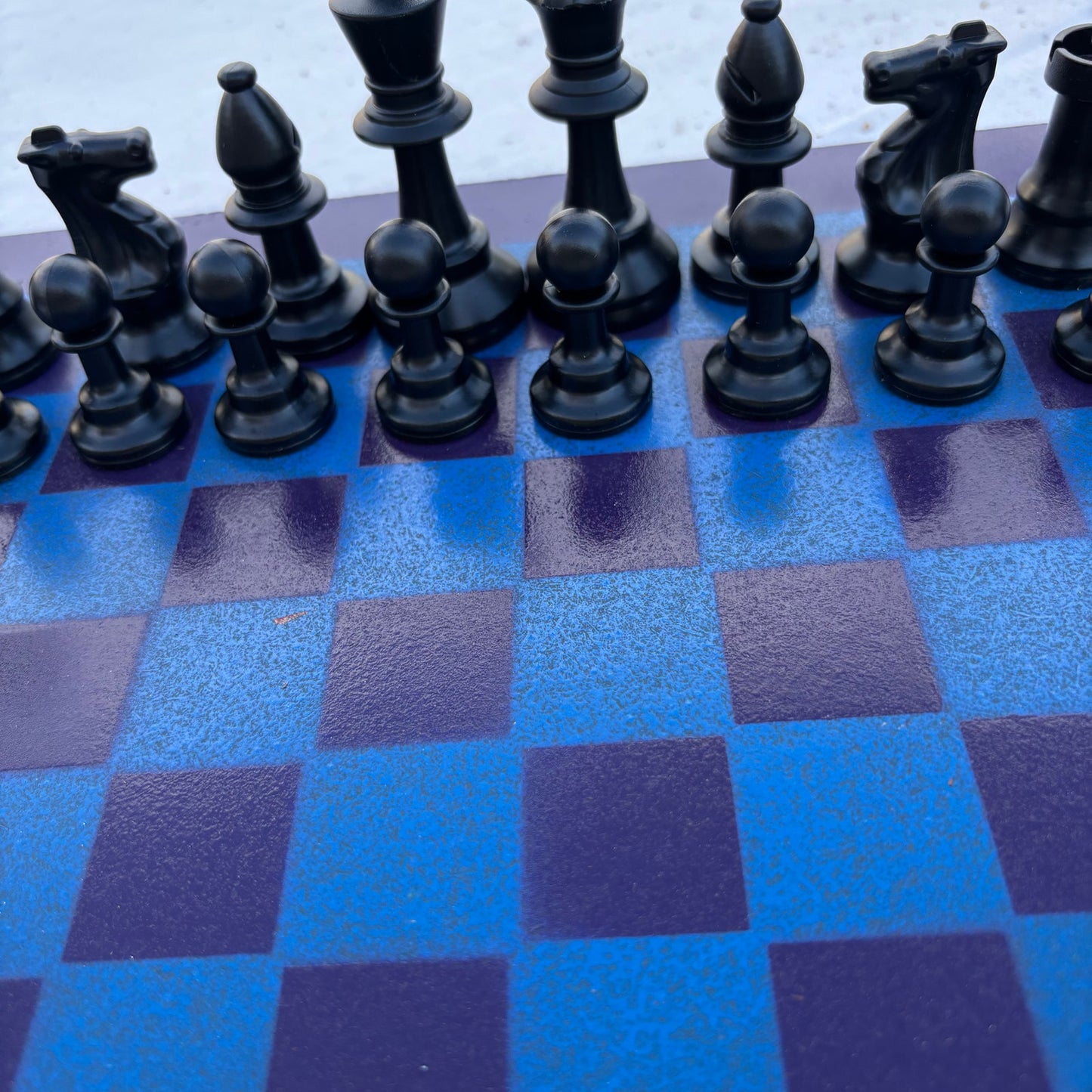 Hornets Purple & Blue - Painted Chess Set