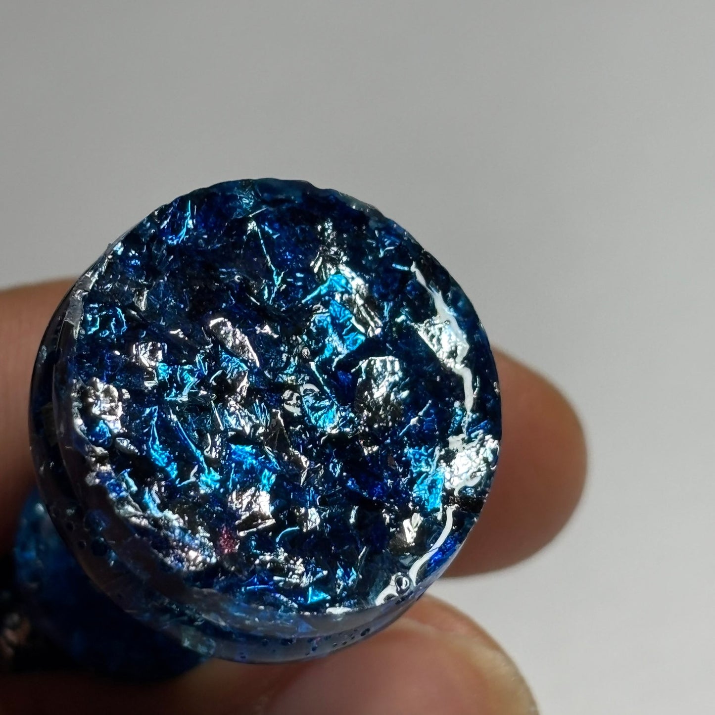 Blue Crystal Bishop - Handmade Resin Keychain