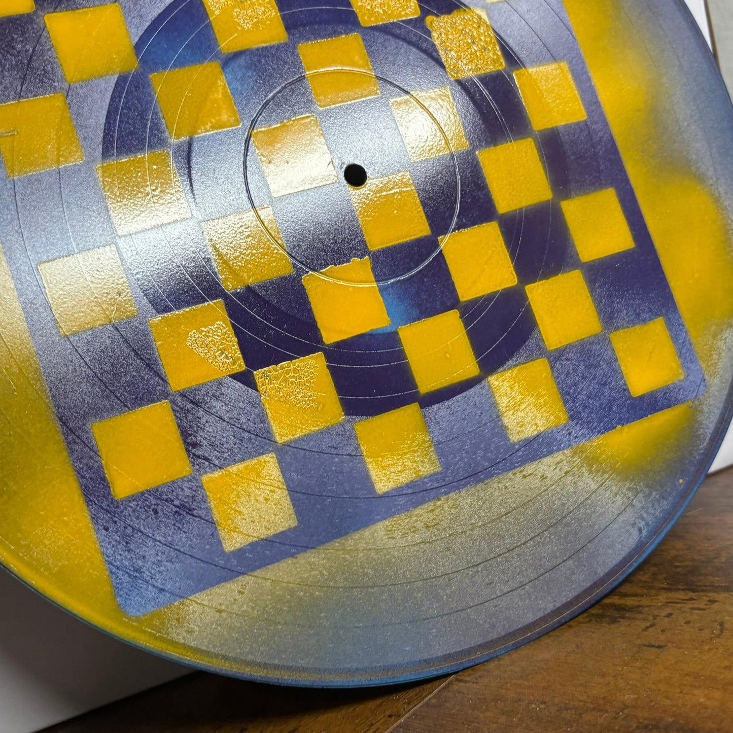 Vibrant Yellow Purple - Vinyl Chess Board