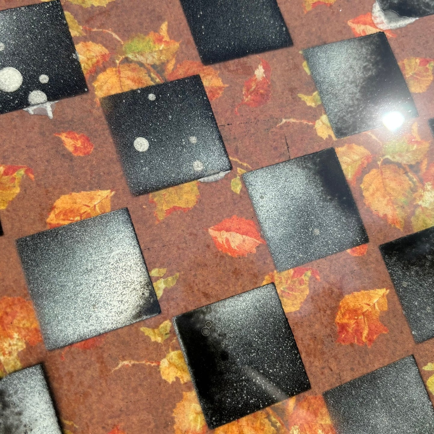 Autumn Patterned - Resin Coated Chess Board
