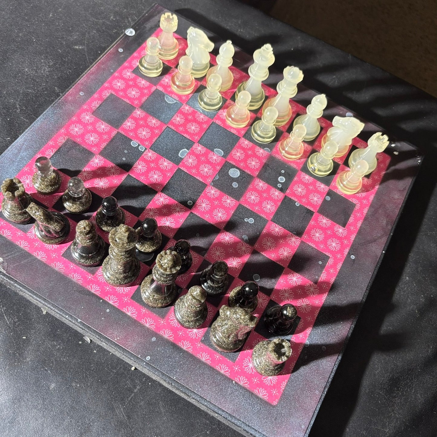 Vibrant Red - Scrapbook Chess Set