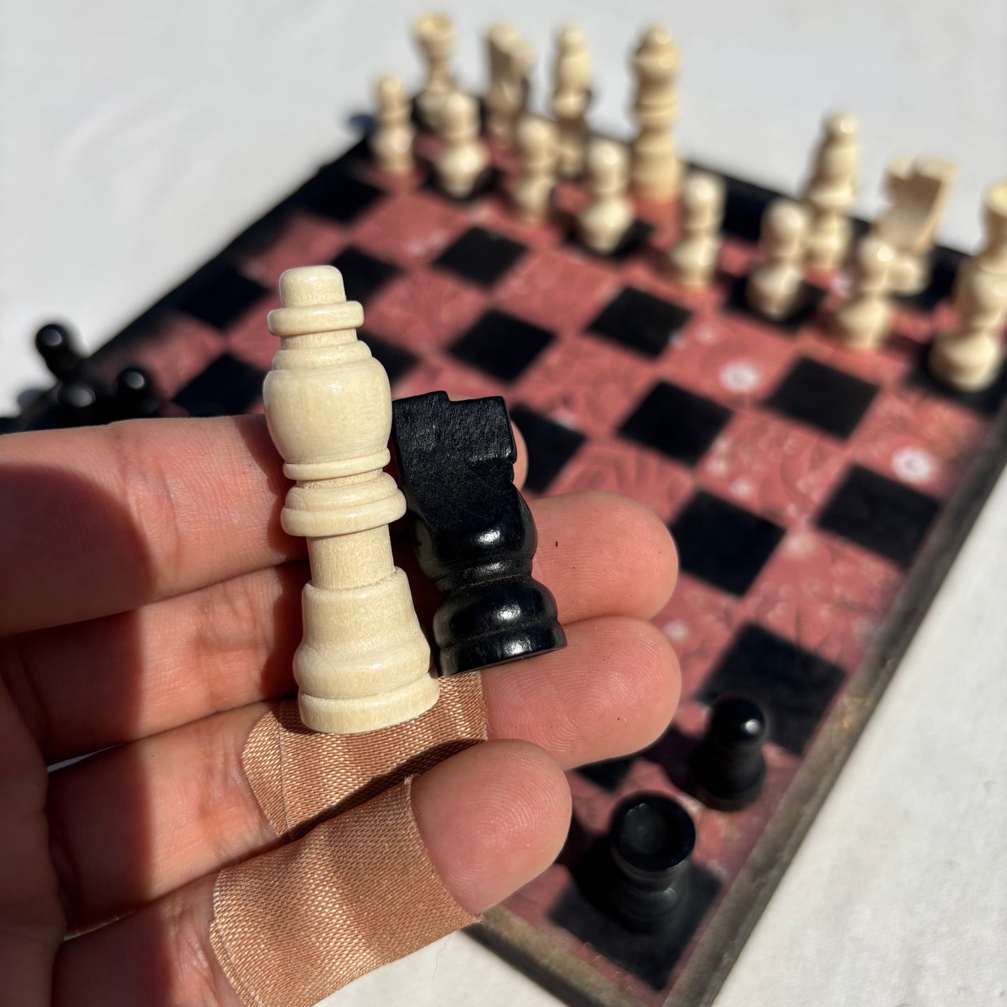 Golden Peach - Scrapbook Chess Set