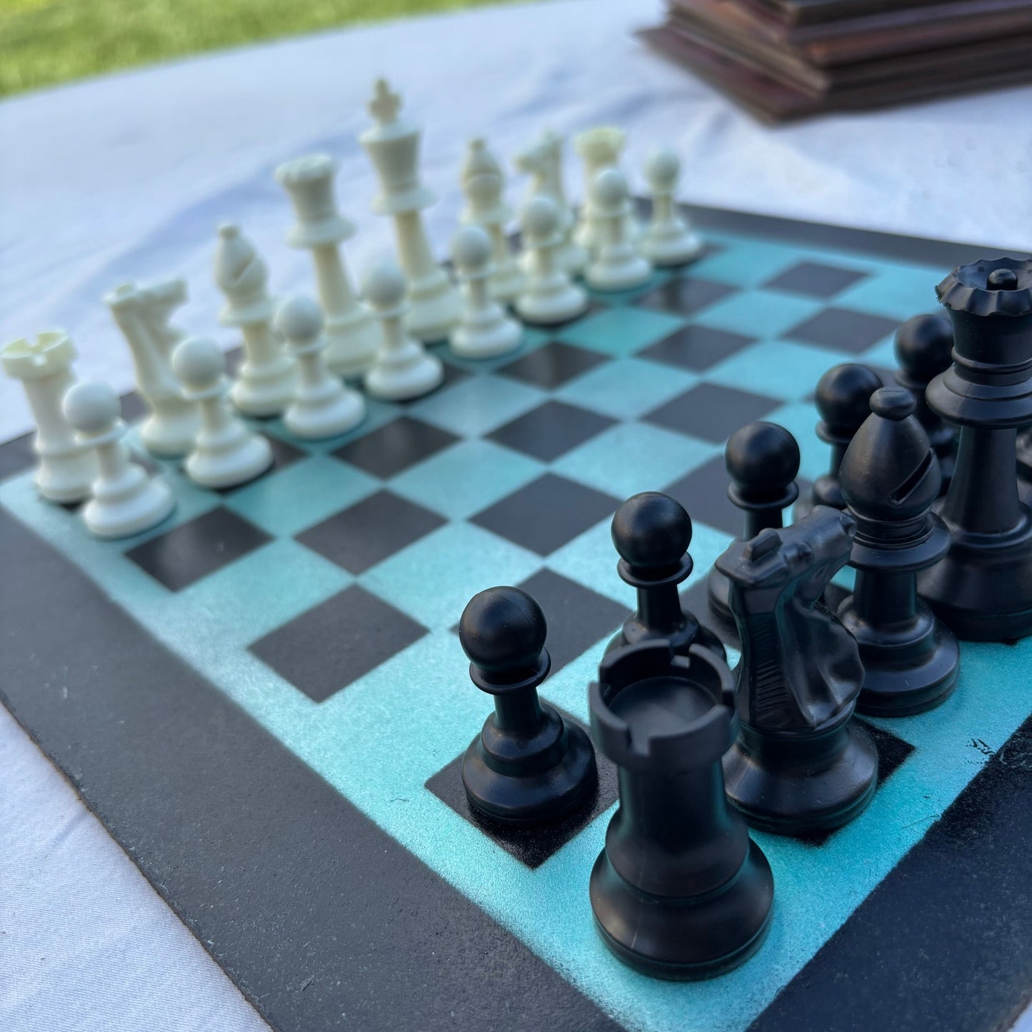 Mint Green - Painted Chess Set