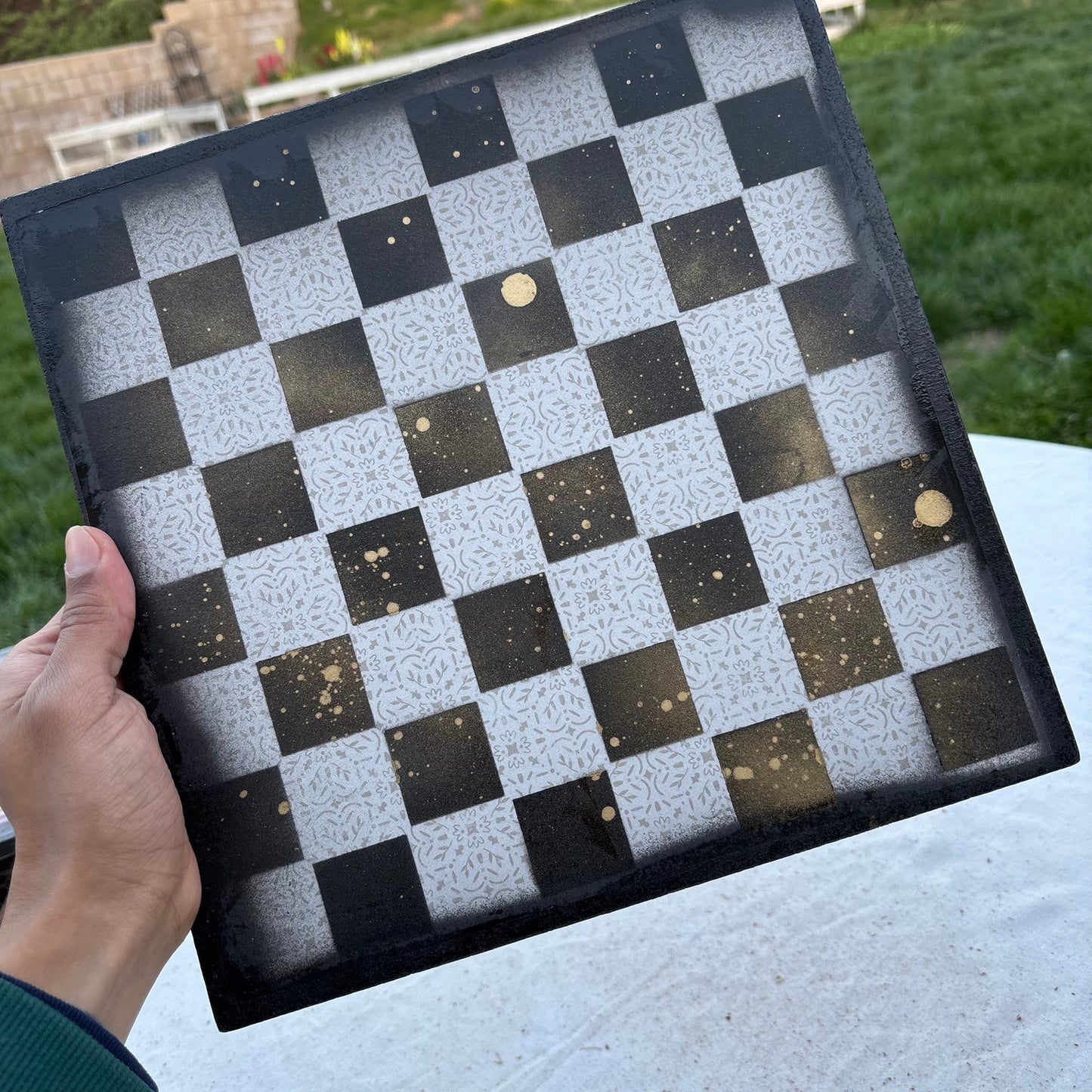 Vintage Golden Drip - Scrapbook Chess Set
