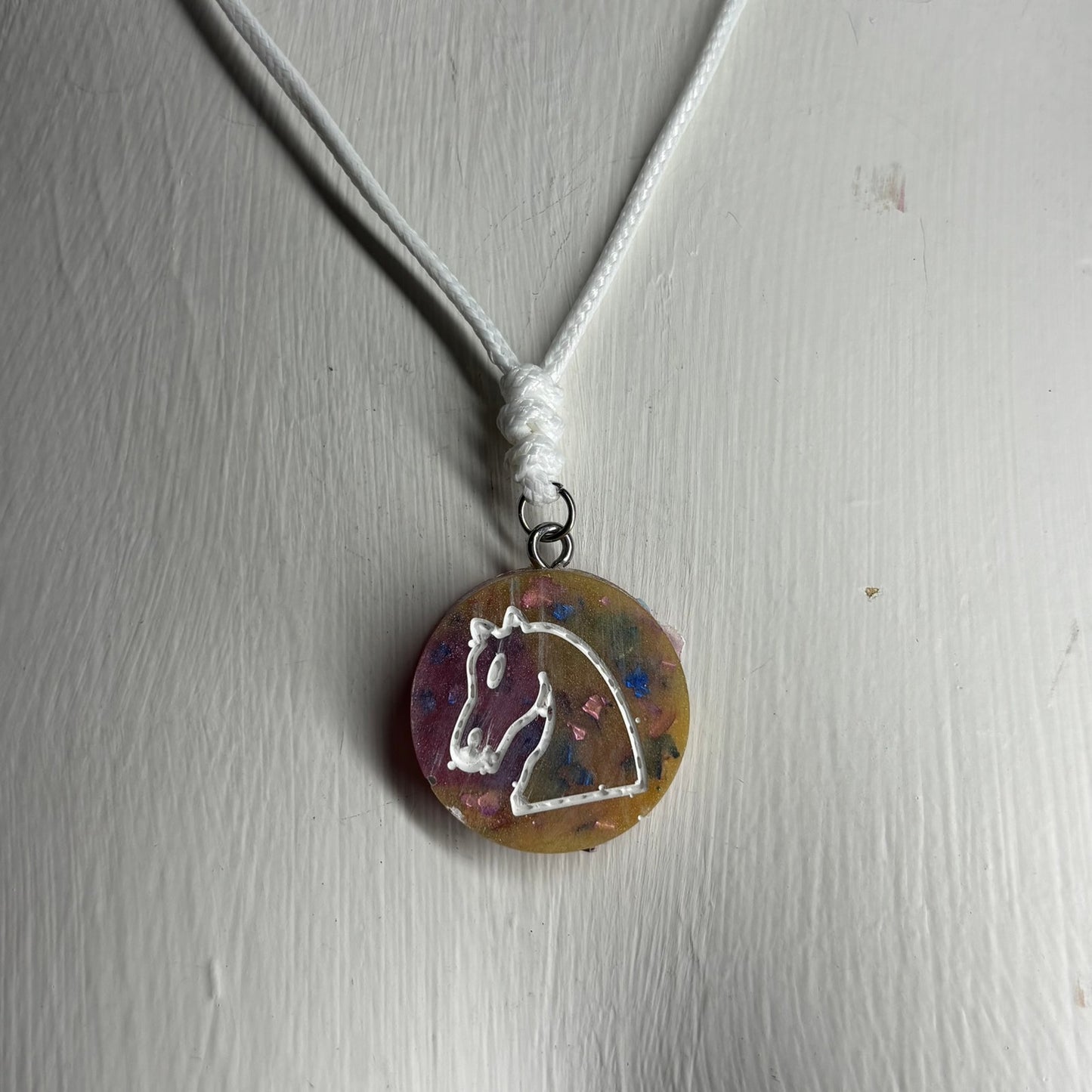 Blender Mix Knight - Handmade Resin Chess Necklace