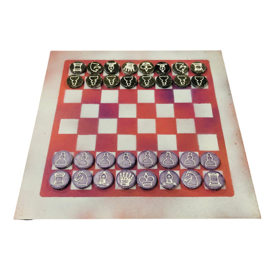 Sploosh Pink - Painted Chess Set