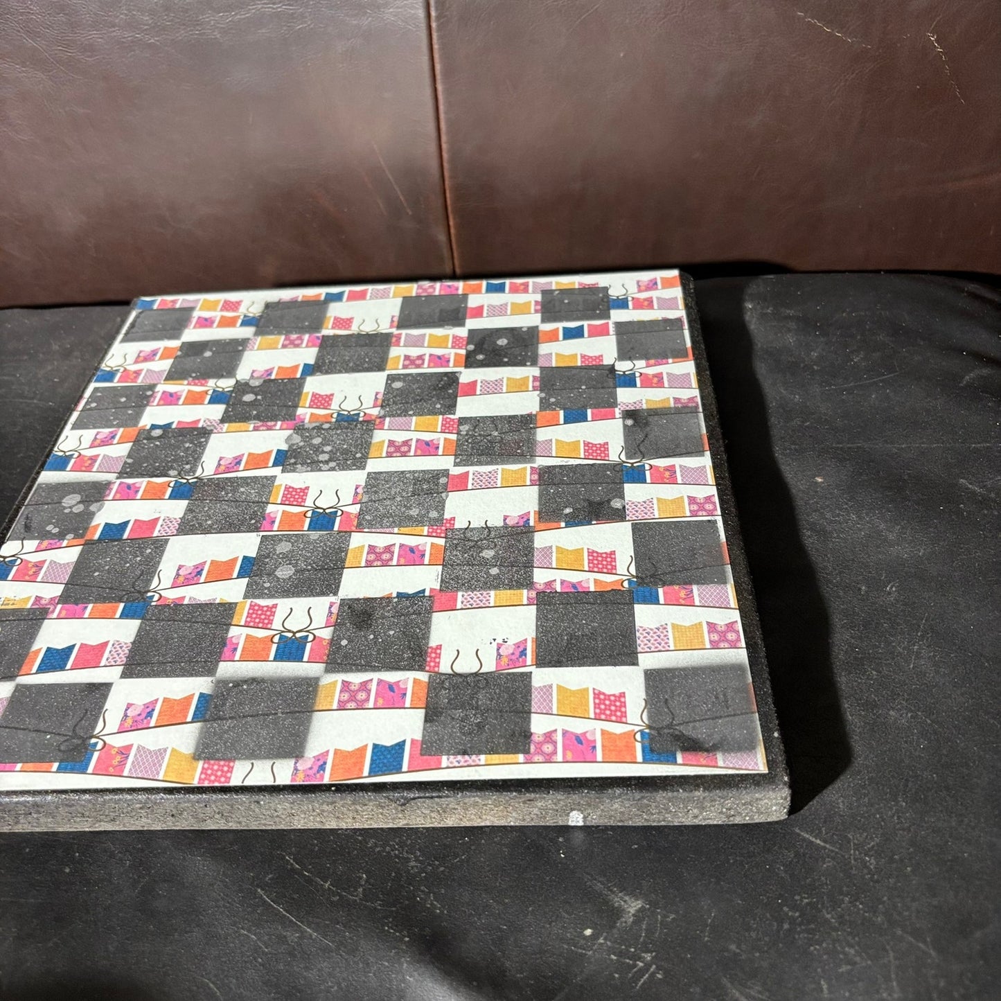 Happy Vintage - Scrapbook Chess Board