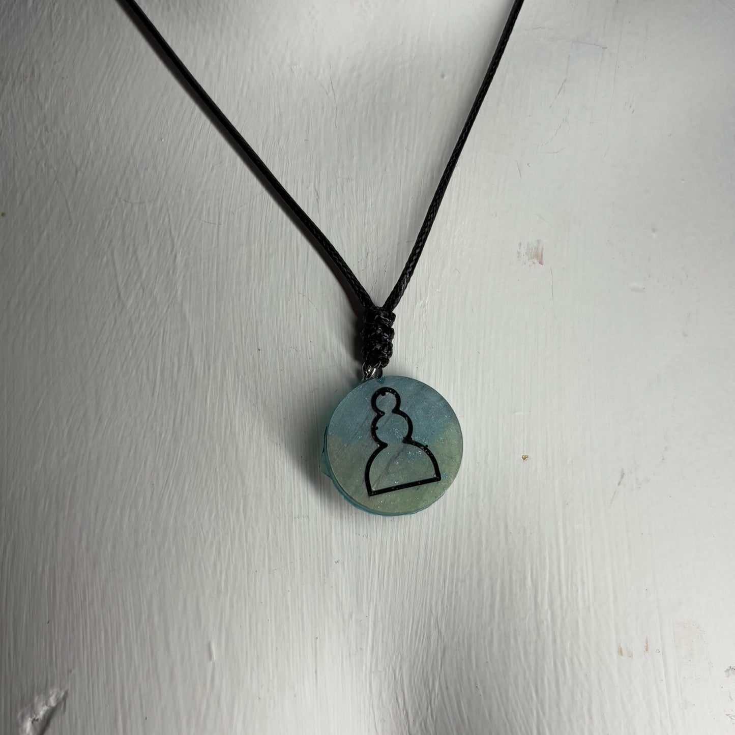 Smooth Pawn - Handmade Resin Chess Necklace