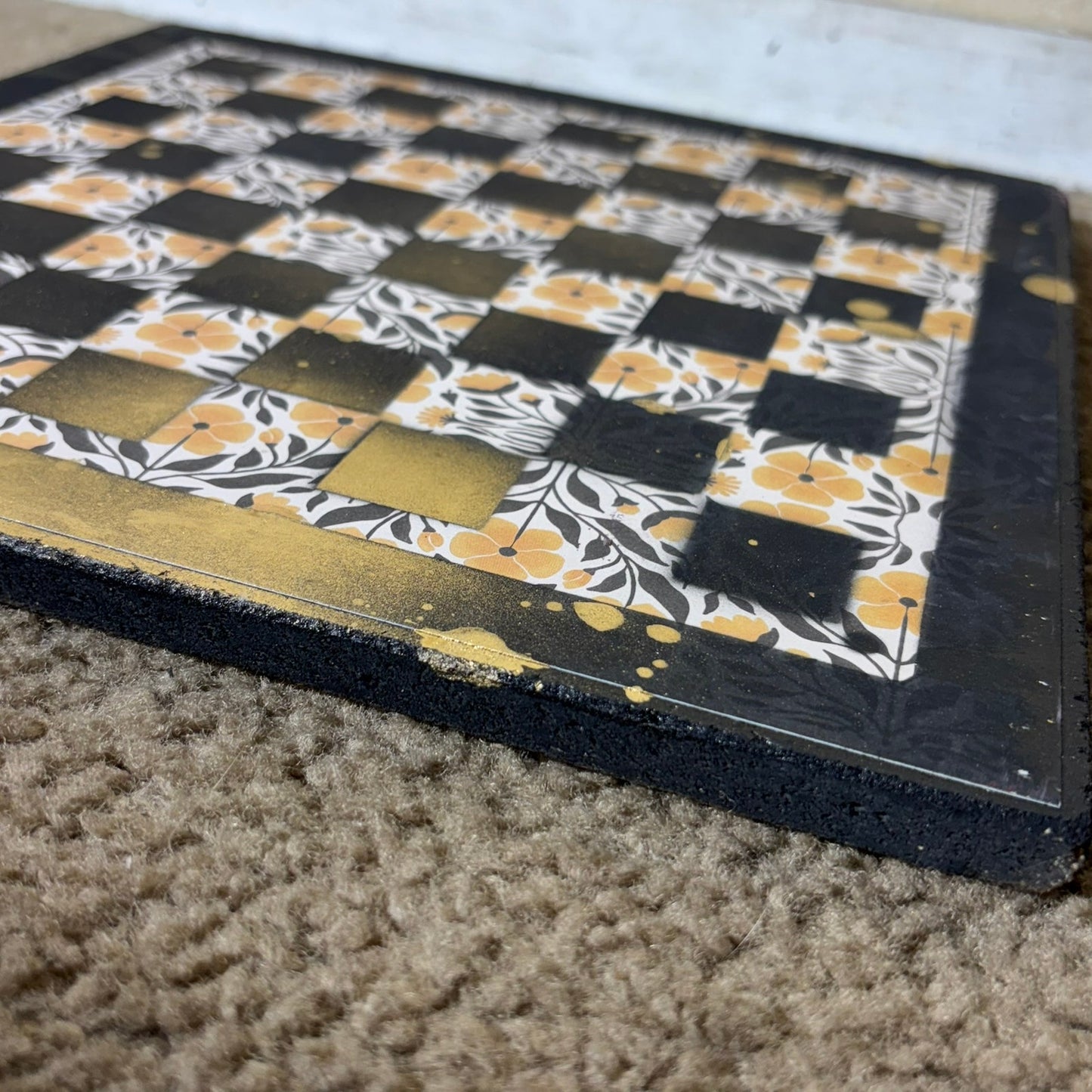Golden Yellow - Scrapbook Chess Board