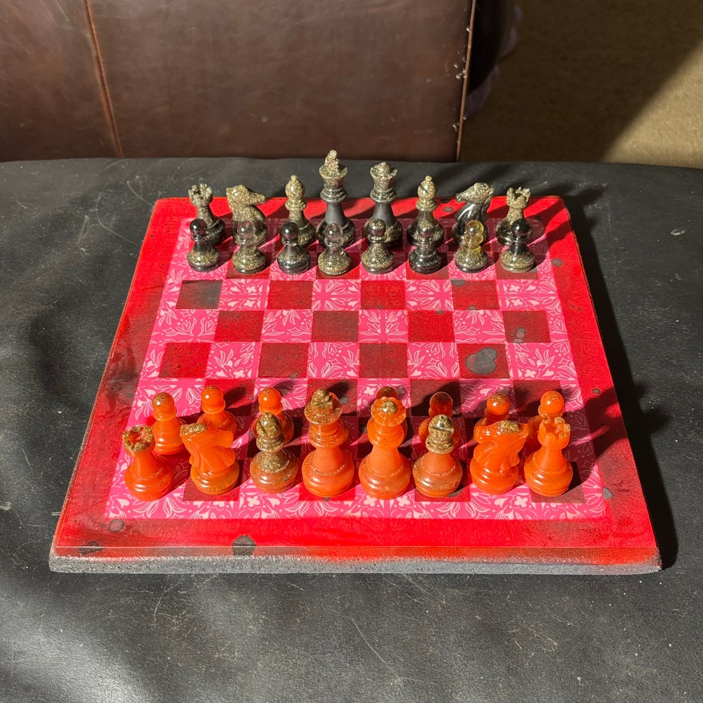 Utopia Vintage Red- Scrapbook Chess Set