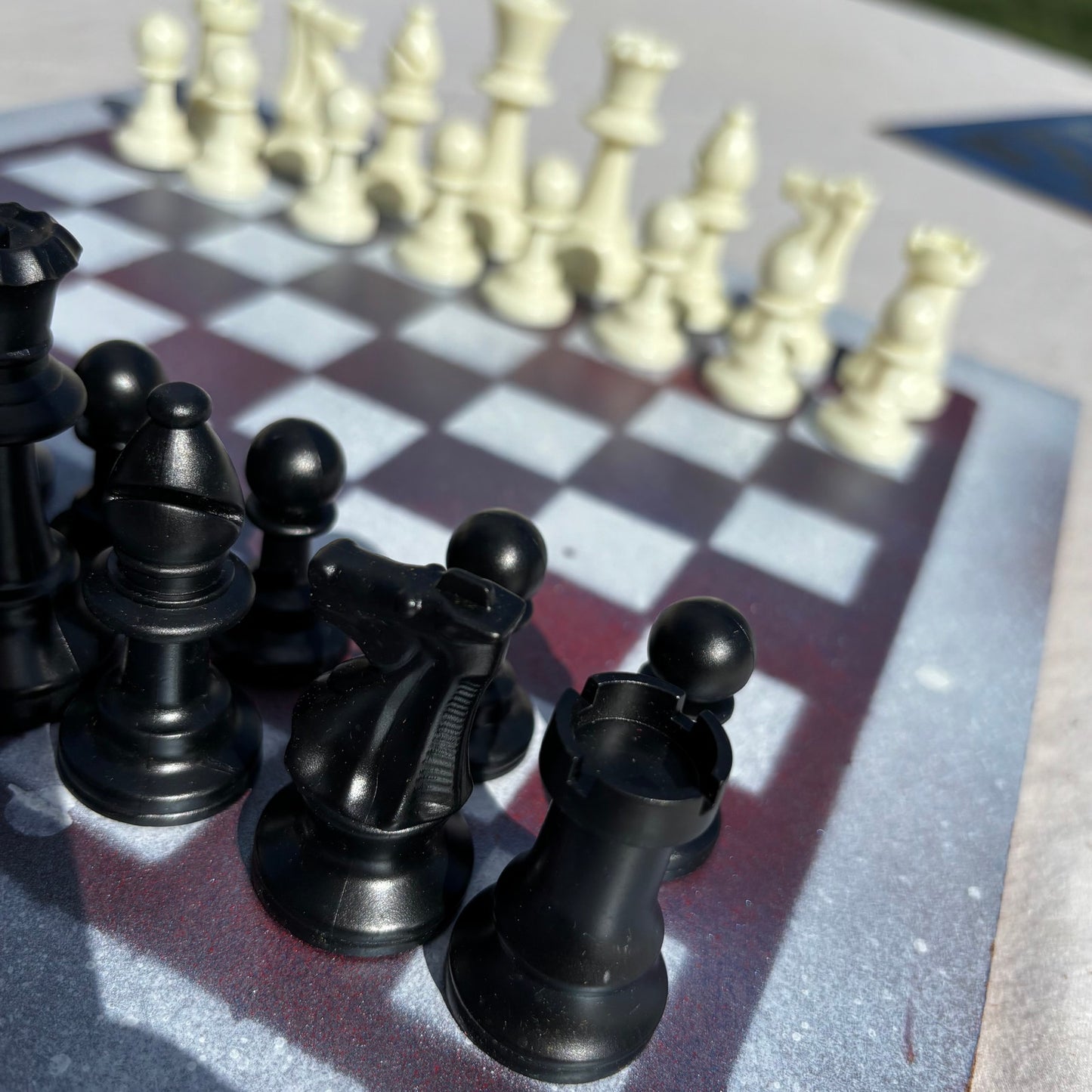Metallic Color Swirl - Painted Chess Set