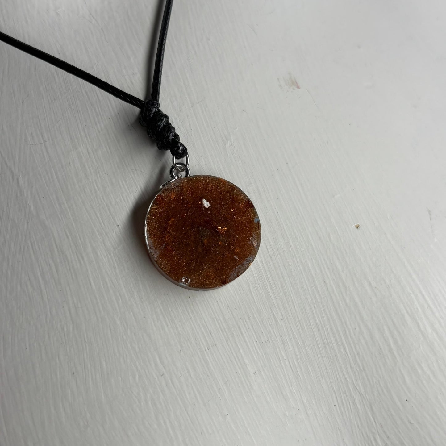 Vintage Blue Queen Print - Handmade Resin Chess Necklace