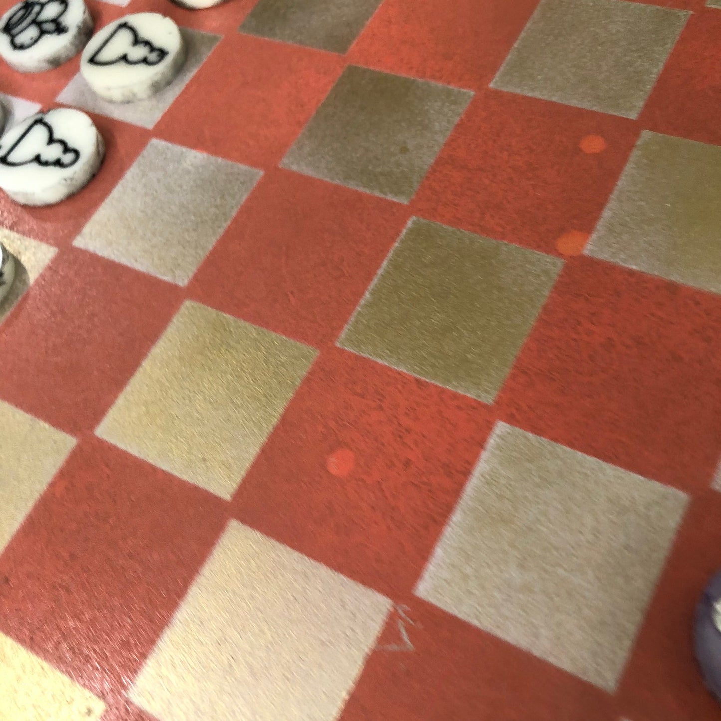 Gold Peach - Painted Chess Set