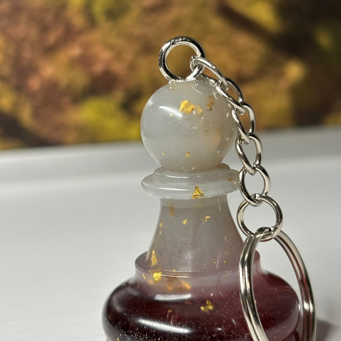 Crystal Royal Pawn - Handmade Resin Keychain - Large Edition
