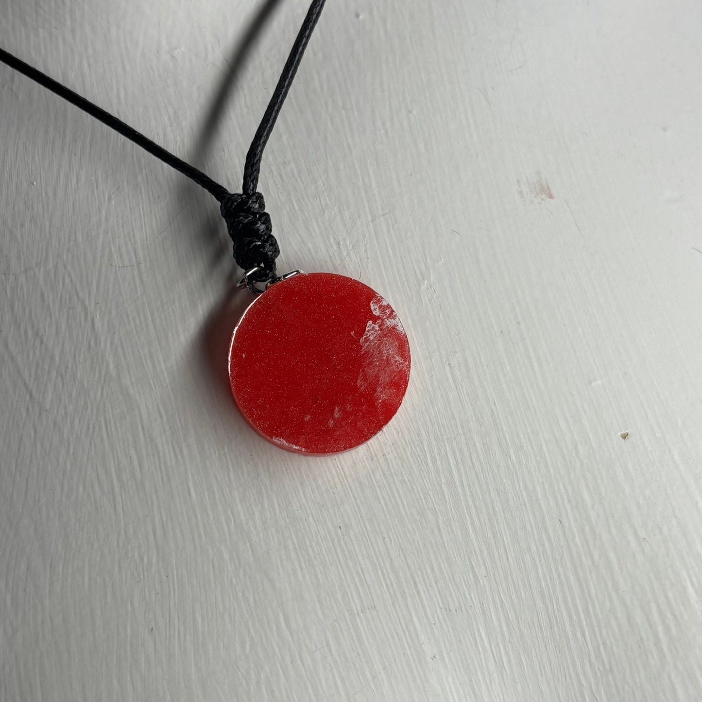 Vibrant Red Pawn - Handmade Resin Chess Necklace