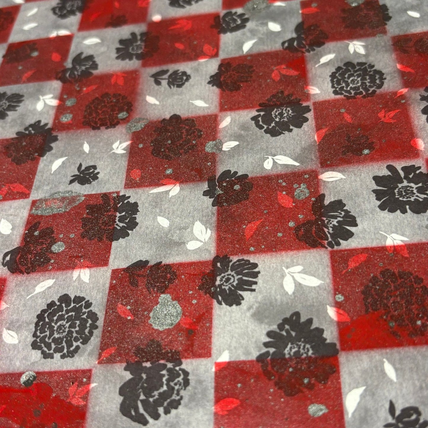 Dark Flower Play - Scrapbook Chess Set