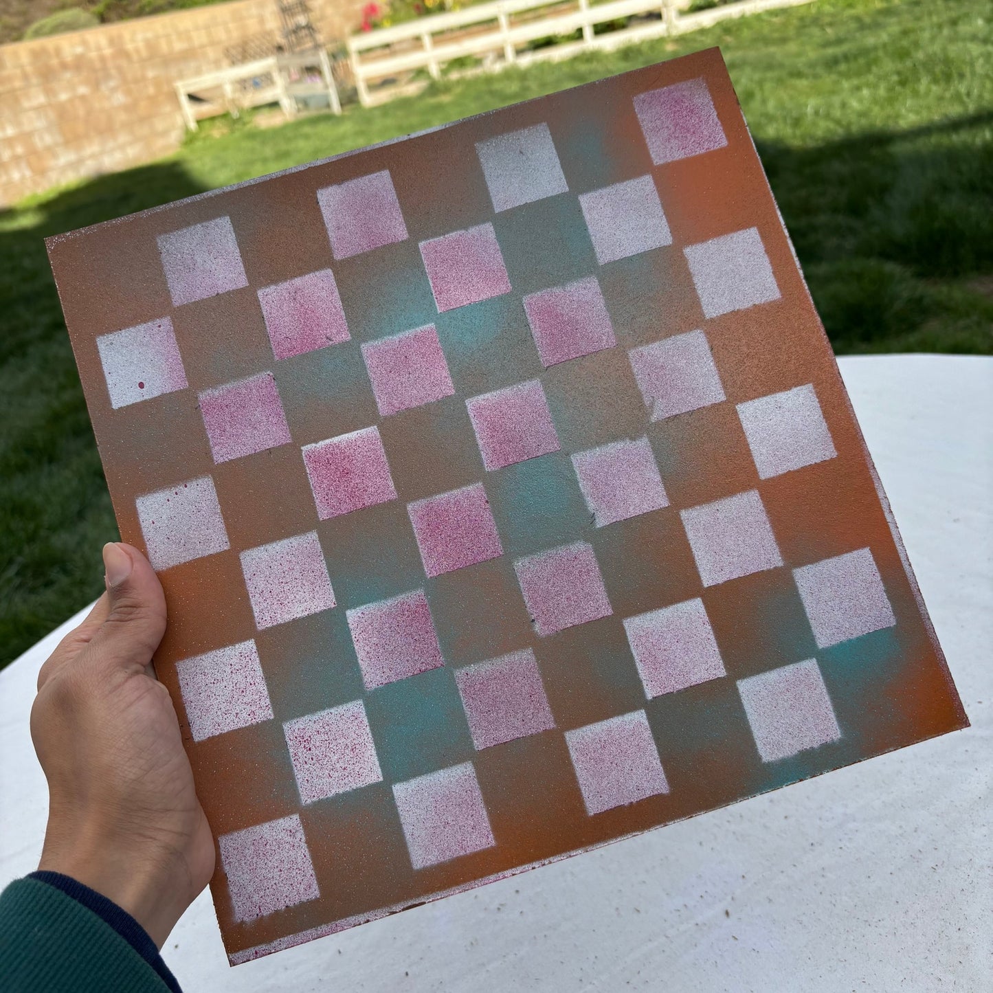 Pink Mist - Painted Chess Set
