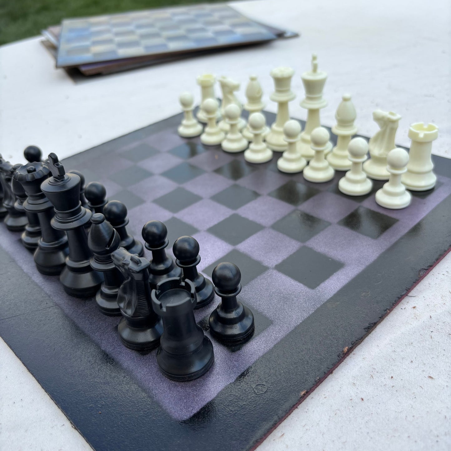 Dark Purple - Painted Chess Set