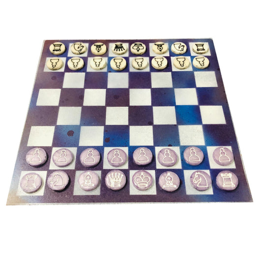 Dark Purple - Painted Chess Set