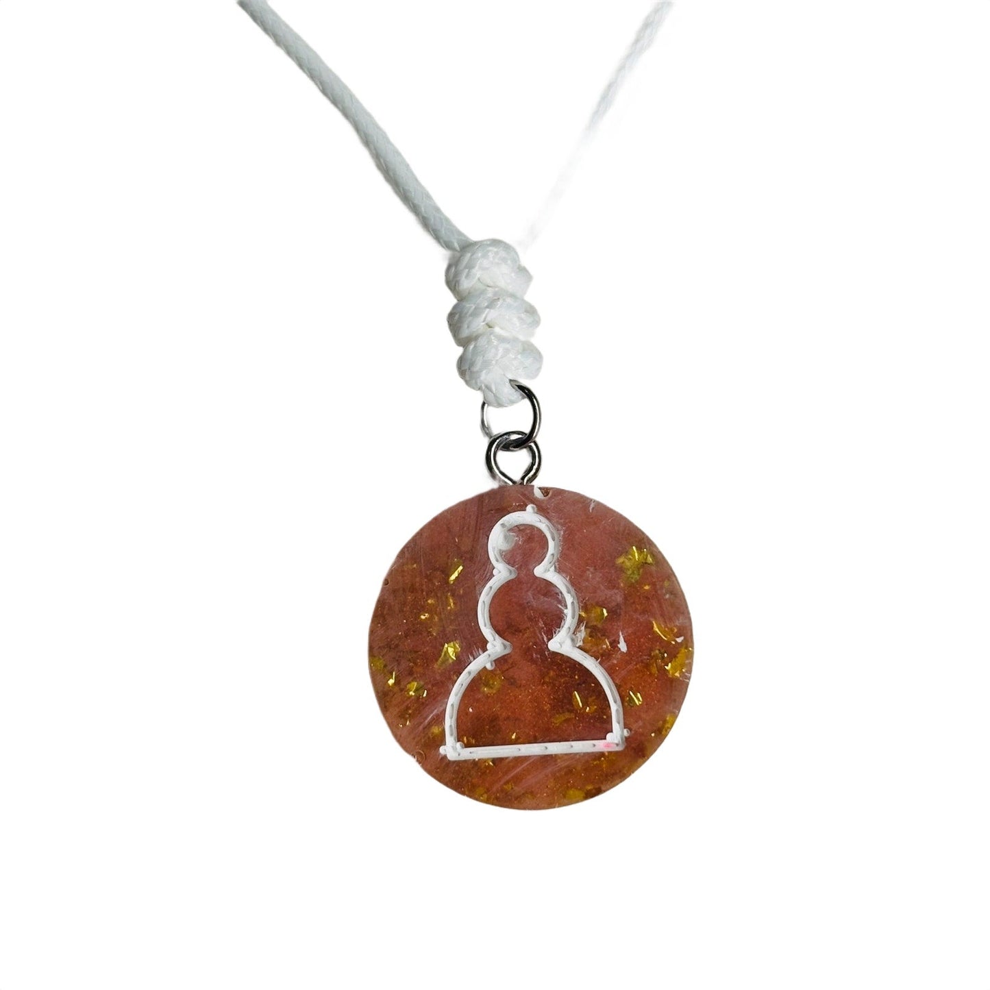 🎁 Amber Pawn - Handmade Resin Chess Necklace (100% off)