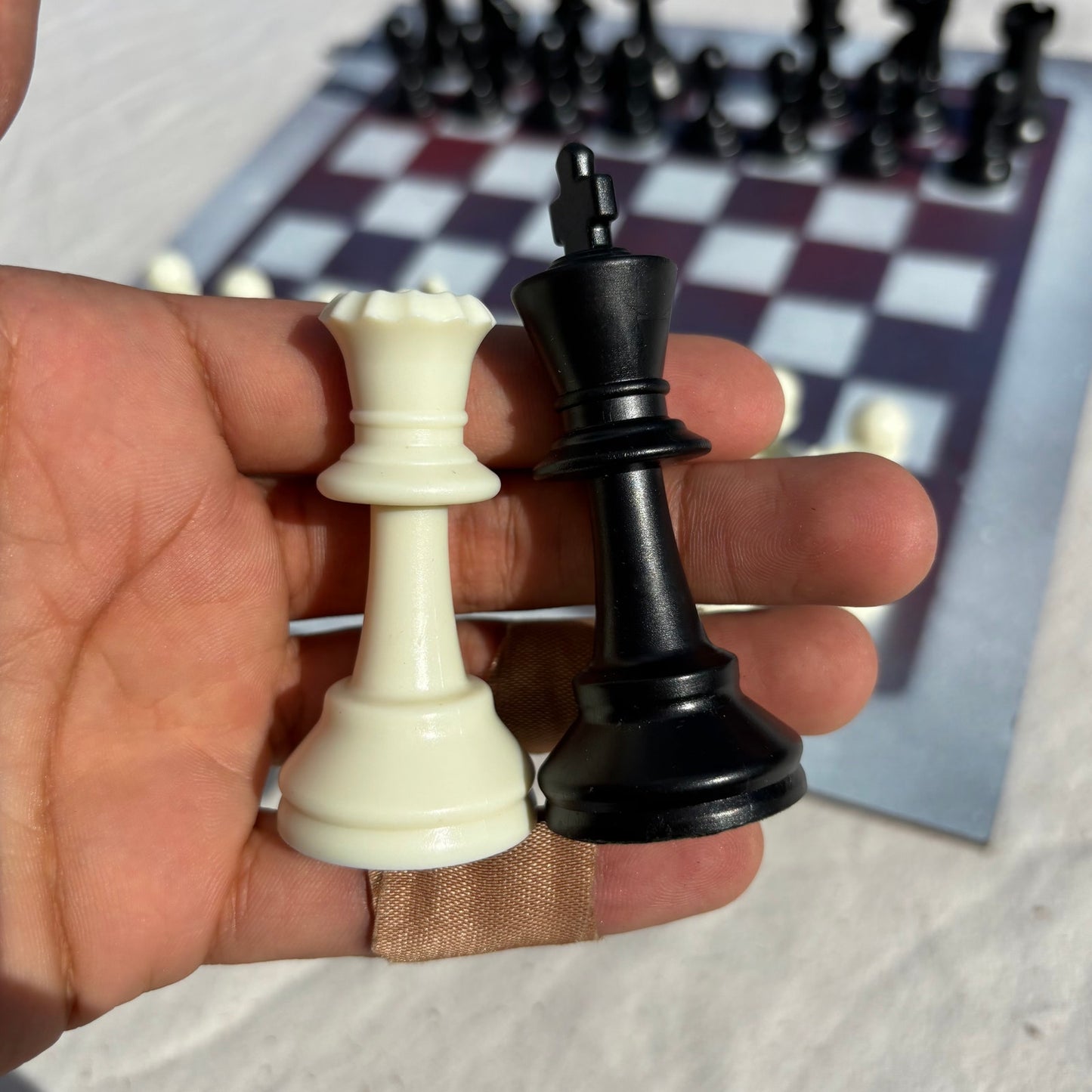 Metallic Color Swirl - Painted Chess Set