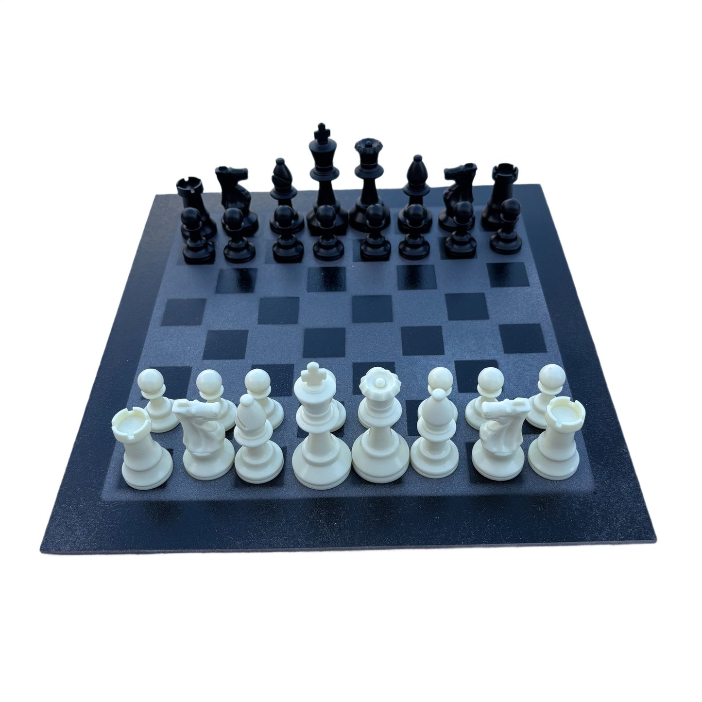 Gray & Black - Painted Chess Set