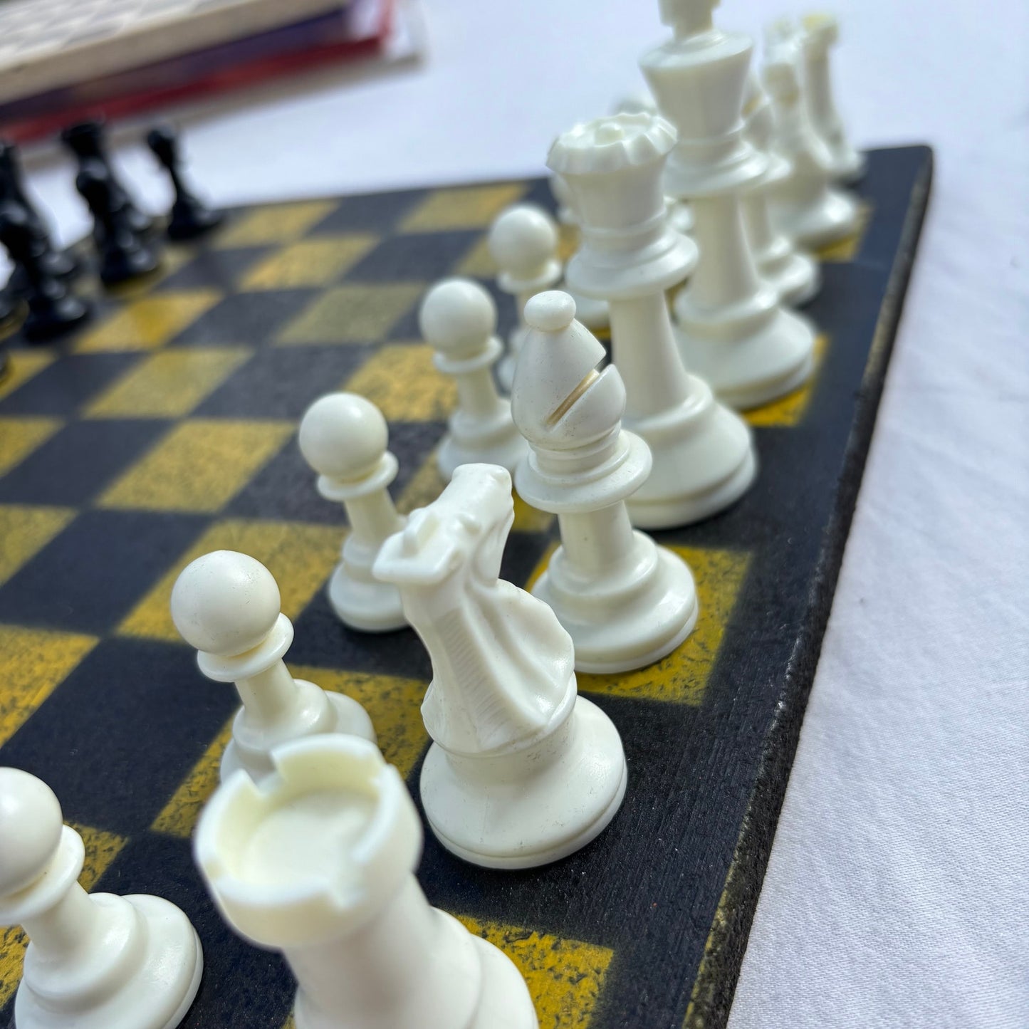 Black & Yellow - Painted Chess Set