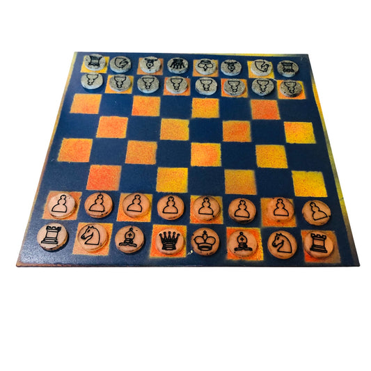 Spooky Purple - Painted Chess Set