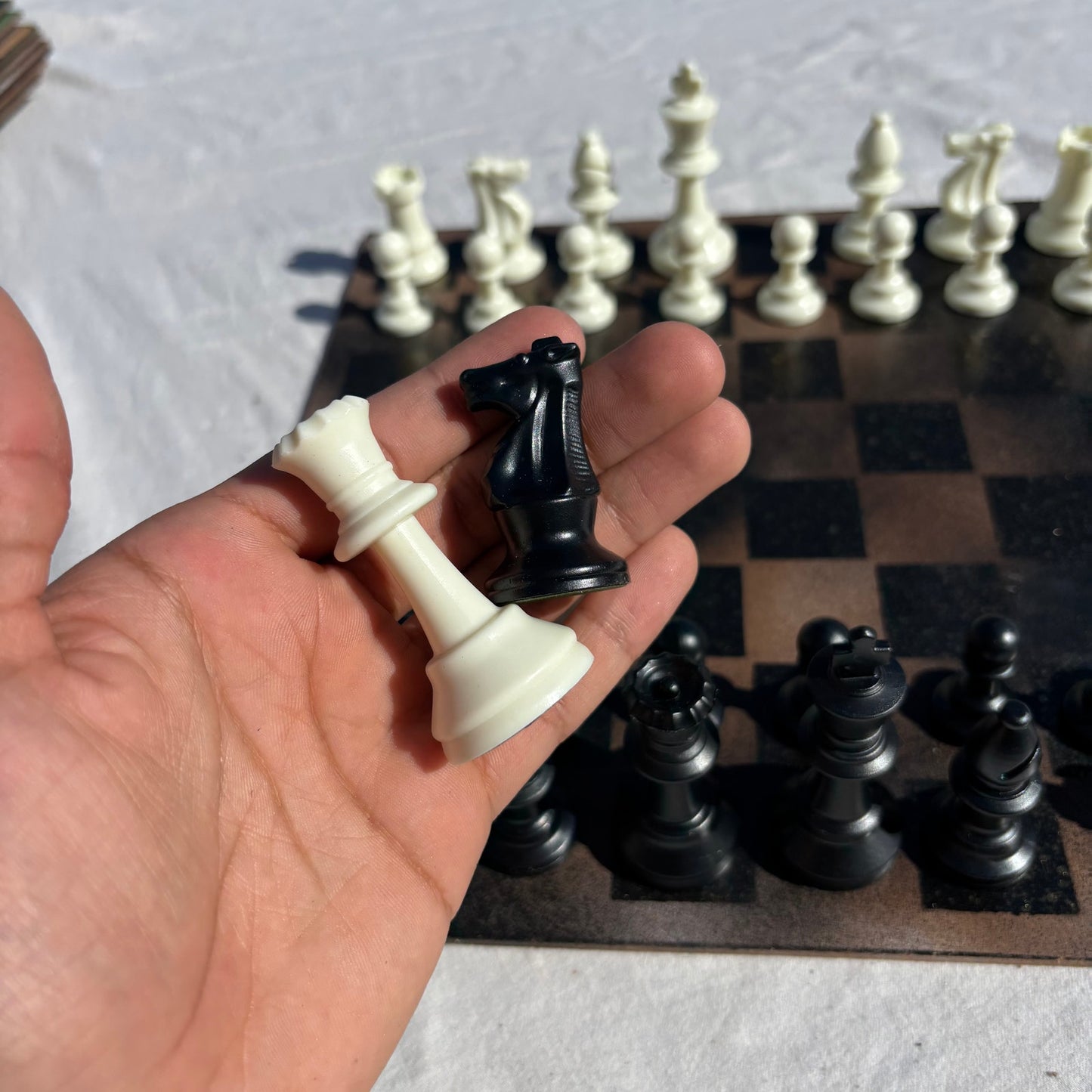 Vintage Brown - Painted Chess Set