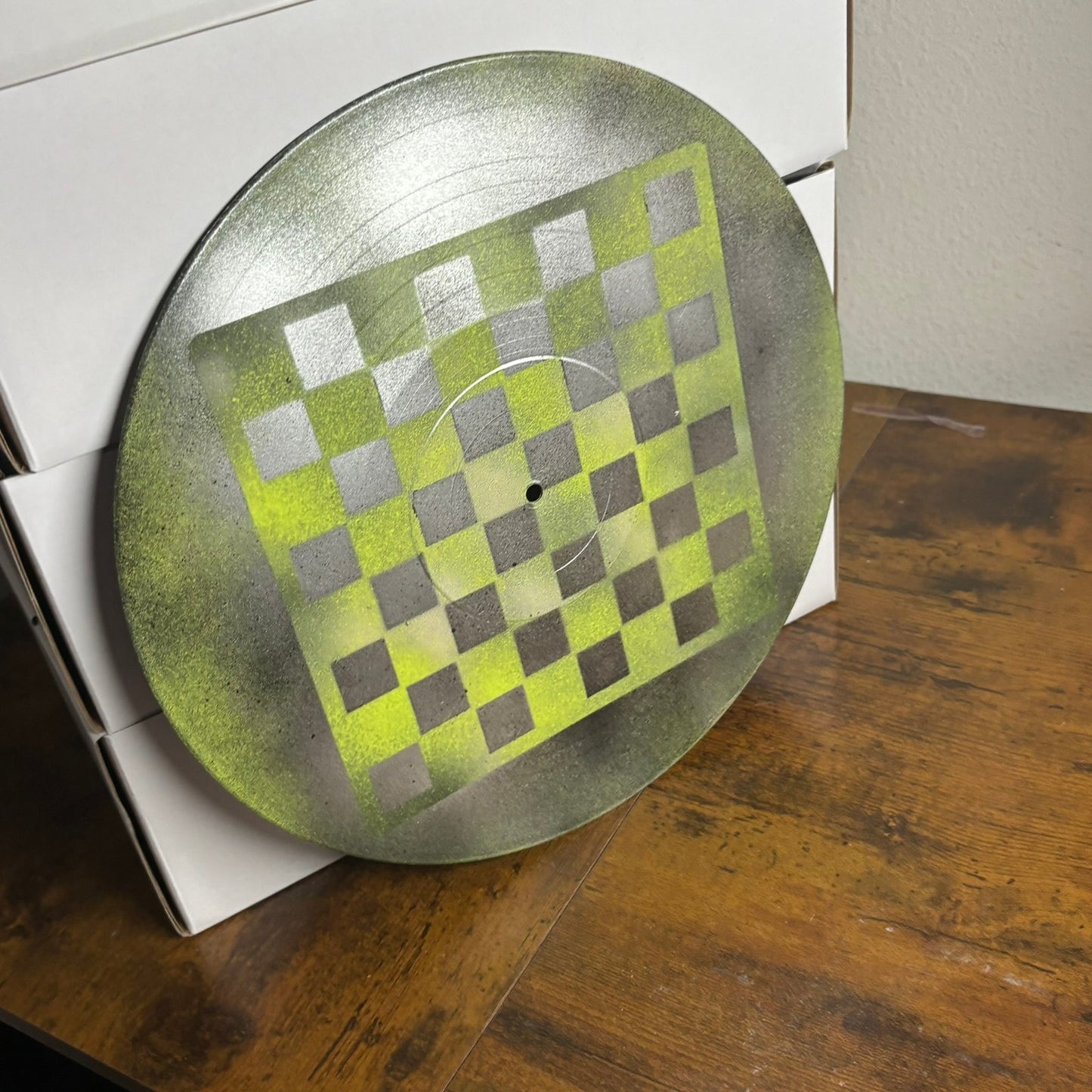 Peachy Green Chrome - Vinyl Chess Board