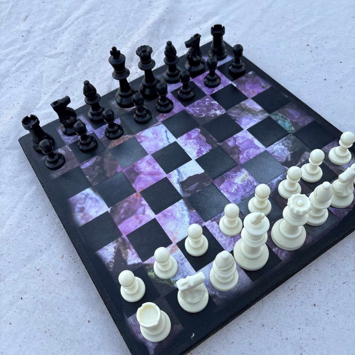 Crystal Purple - Scrapbook Chess Set