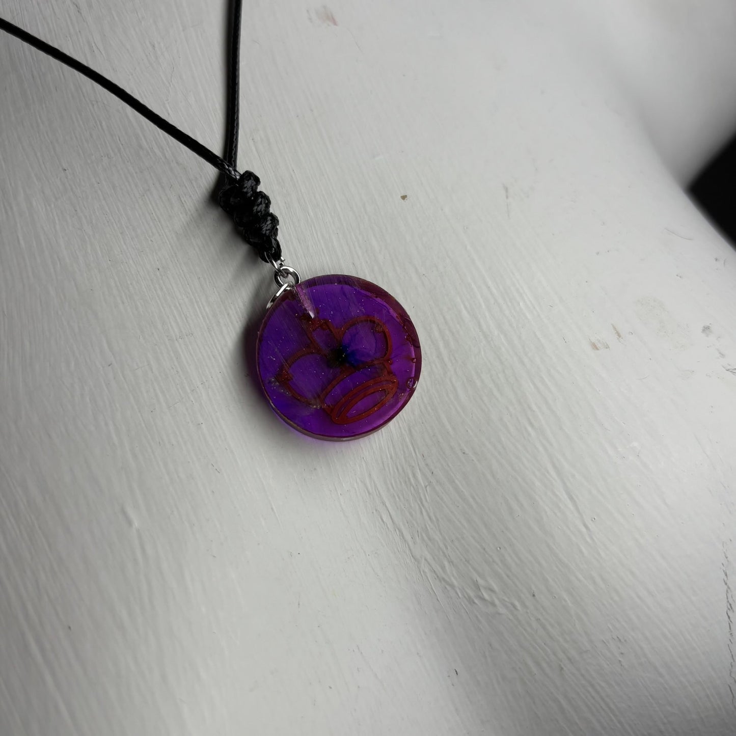 Royal Purple King - Handmade Resin Chess Necklace