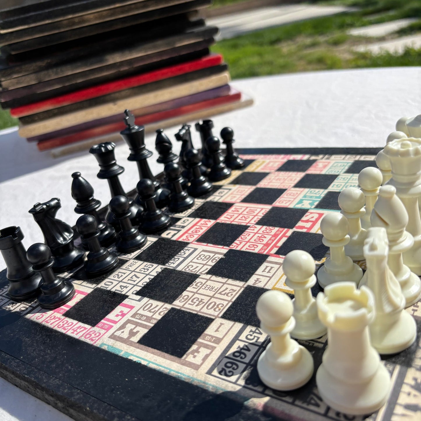 Numbers Game - Scrapbook Chess Set