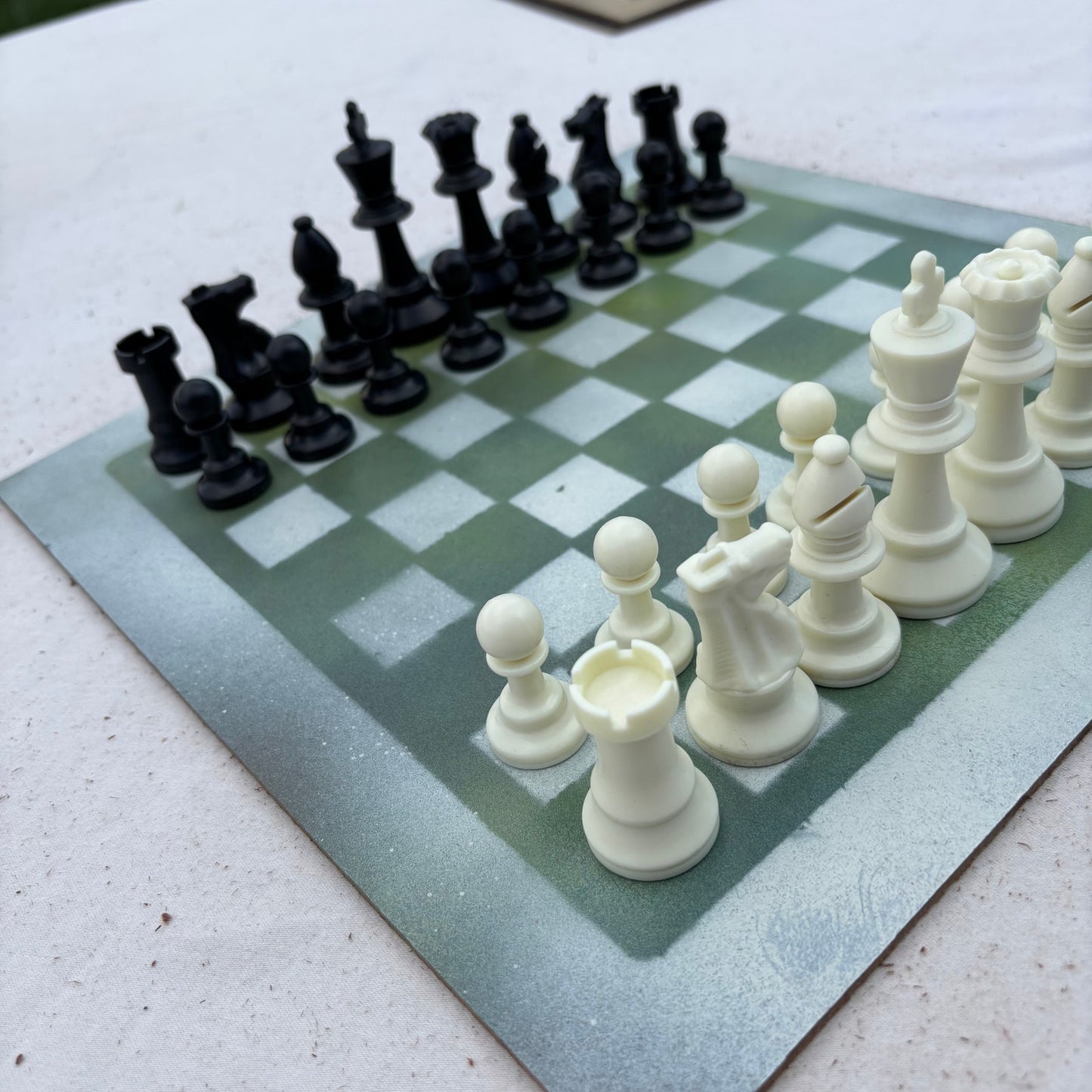 Lime Green - Painted Chess Set