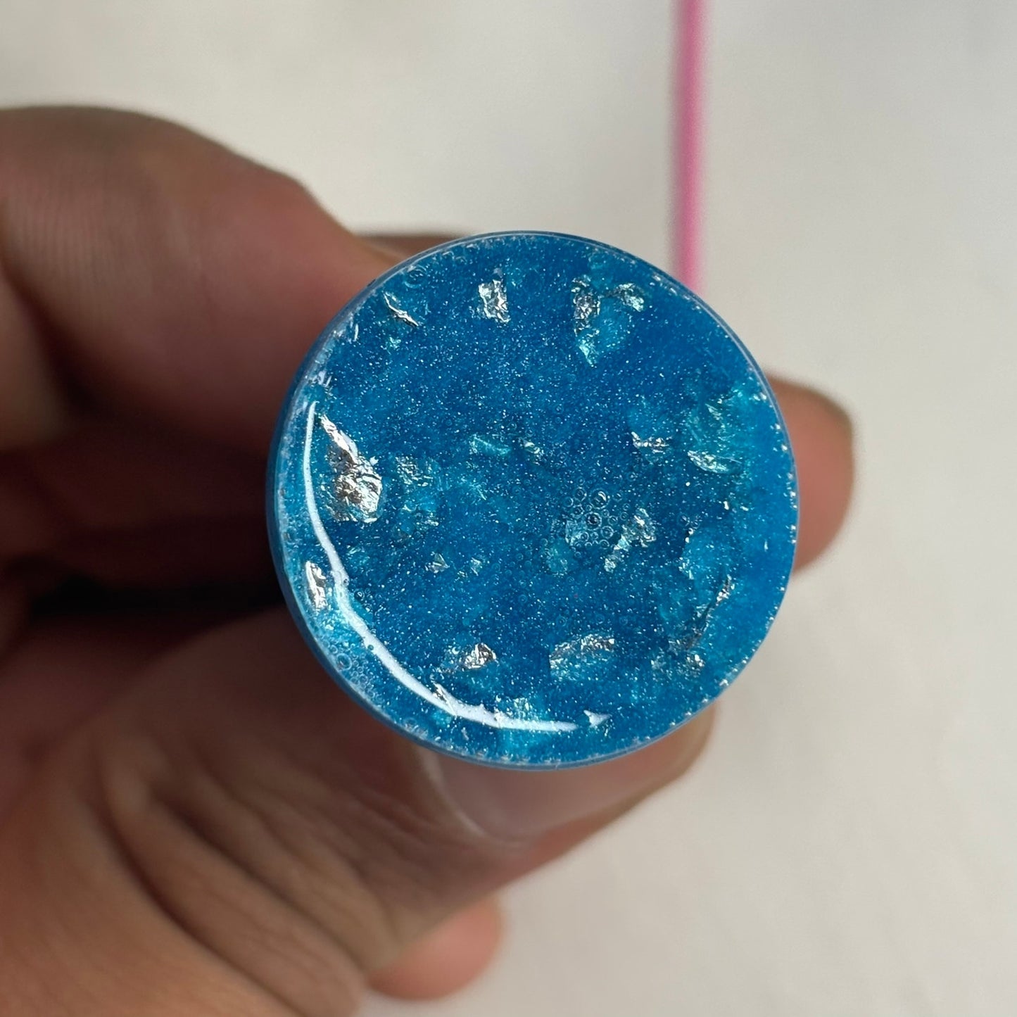 Blue Knight - Handmade Resin Chess Necklace