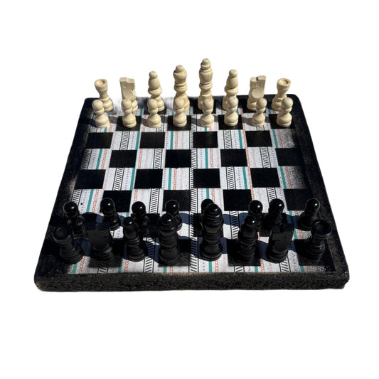 Vintage Lined Pattern - Scrapbook Chess Set