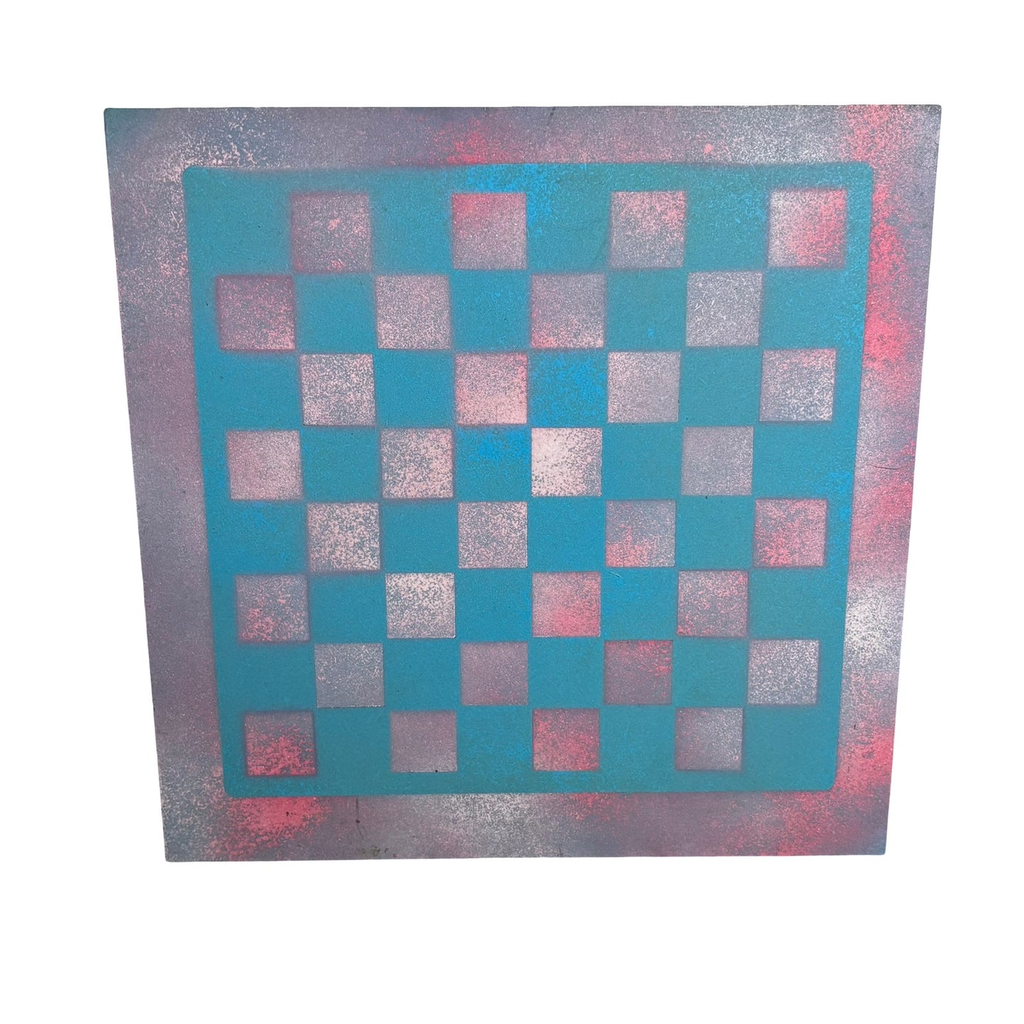 Pink & Blue - Painted Chess Board