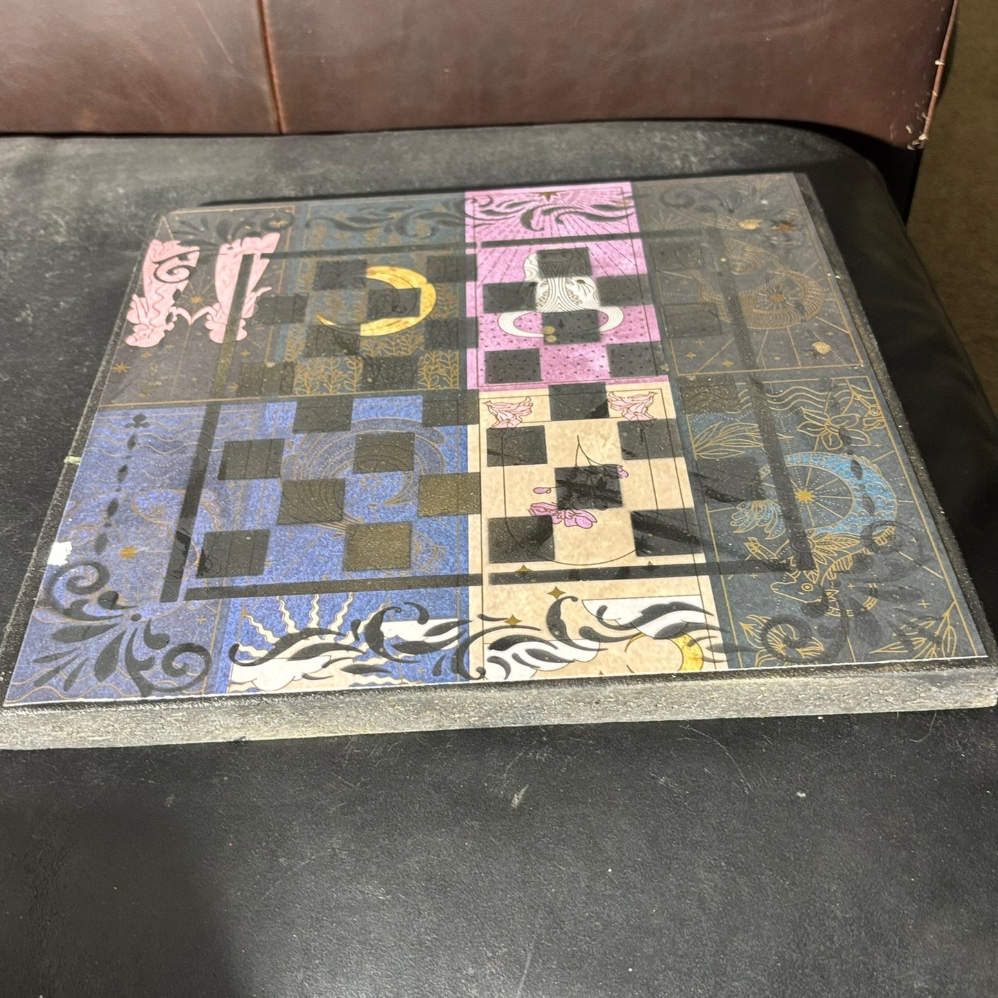 Midnight Collage - Scrapbook Chess Board