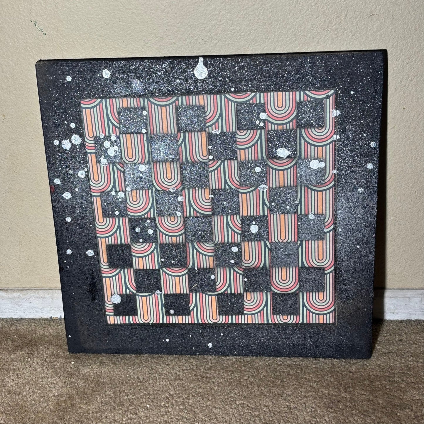 Retro Pattern - Large Scrapbook Chess Board