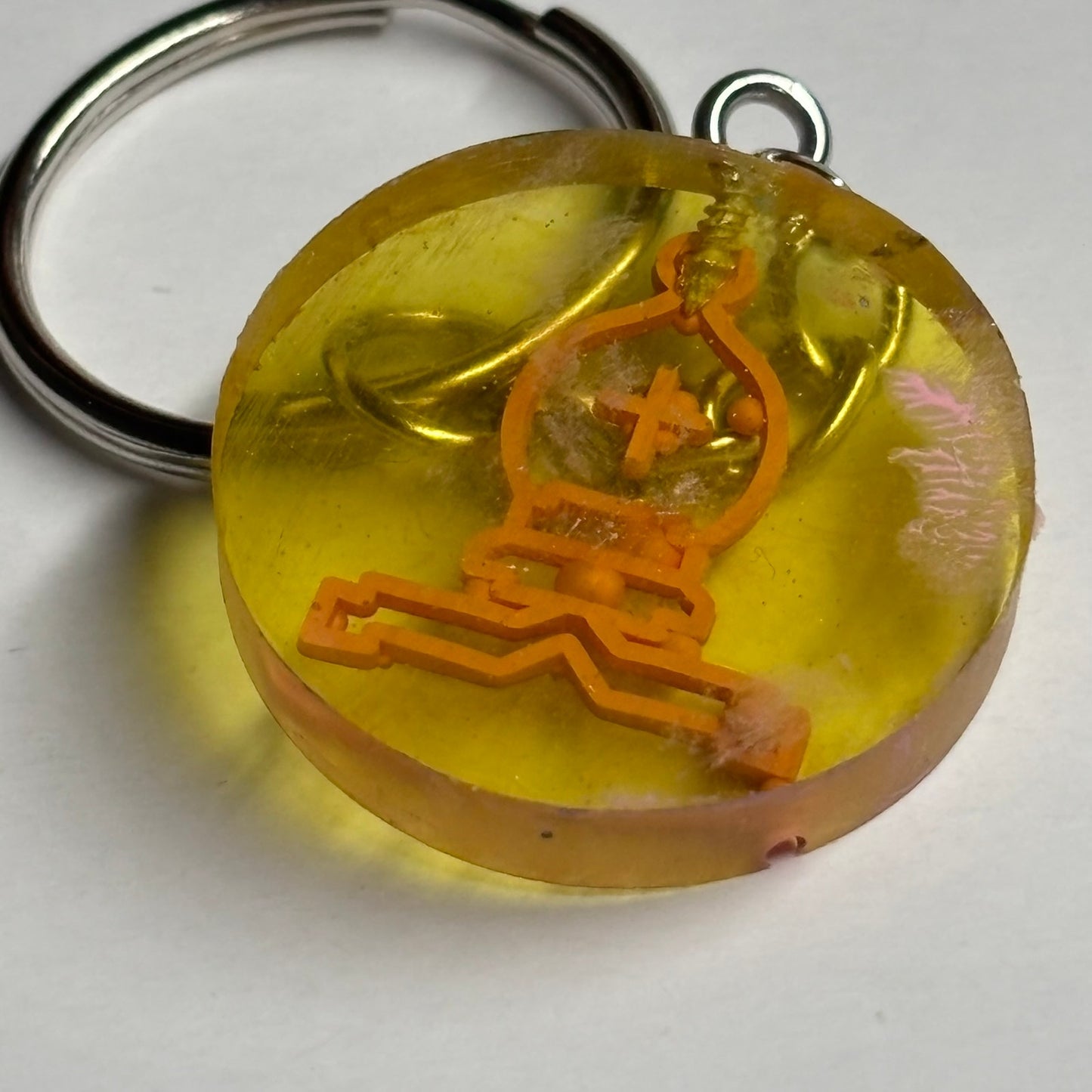 Transparent Yellow Bishop - Handmade Resin Keychain