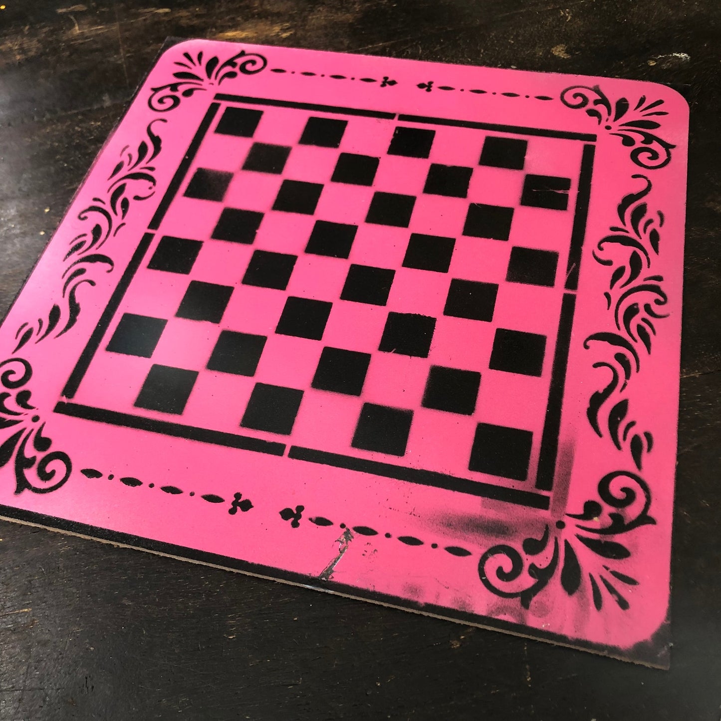 Royal Pink & Black - Painted Chess Set