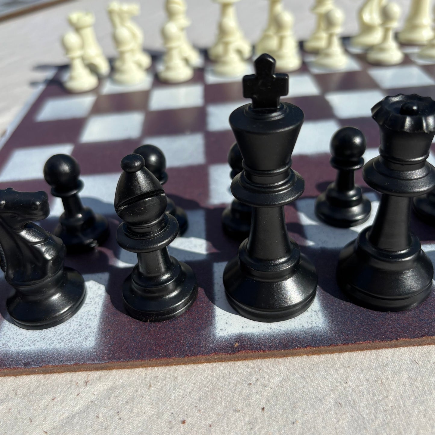 Fading Opal- Painted Chess Set