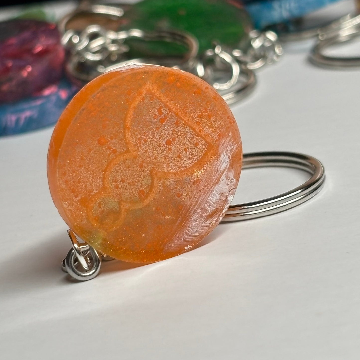 Orange Pawn - Handmade Resin Keychain