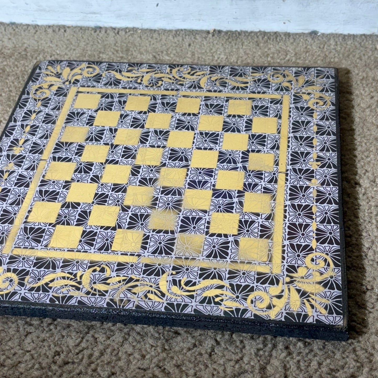 Golden Black & White - Scrapbook Chess Board