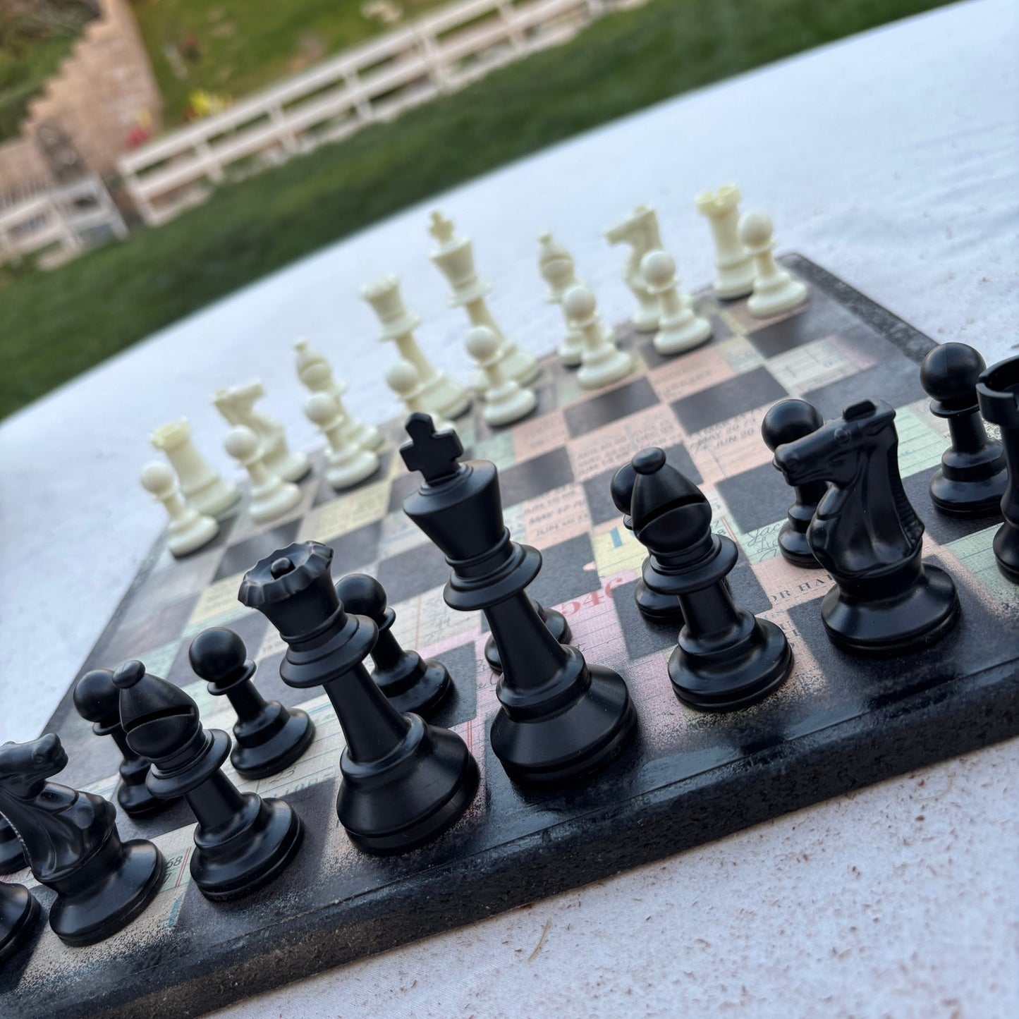 Old Writing - Scrapbook Chess Set