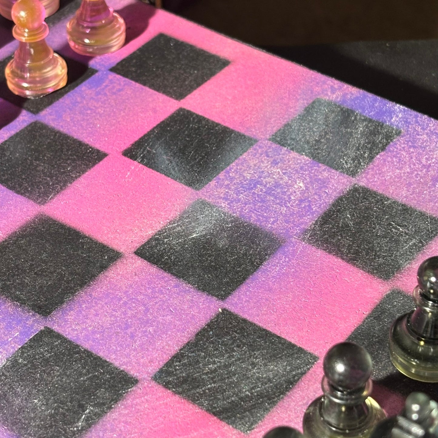 Purple & Pink Blush - Painted Chess Set