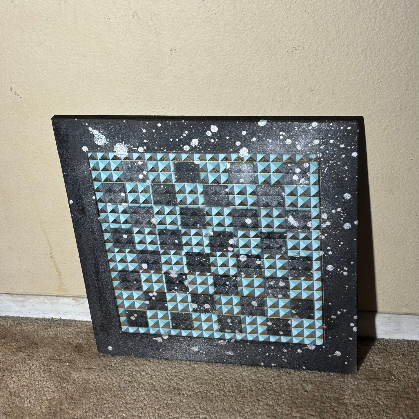 Golden Green Pattern - Large Scrapbook Chess Board