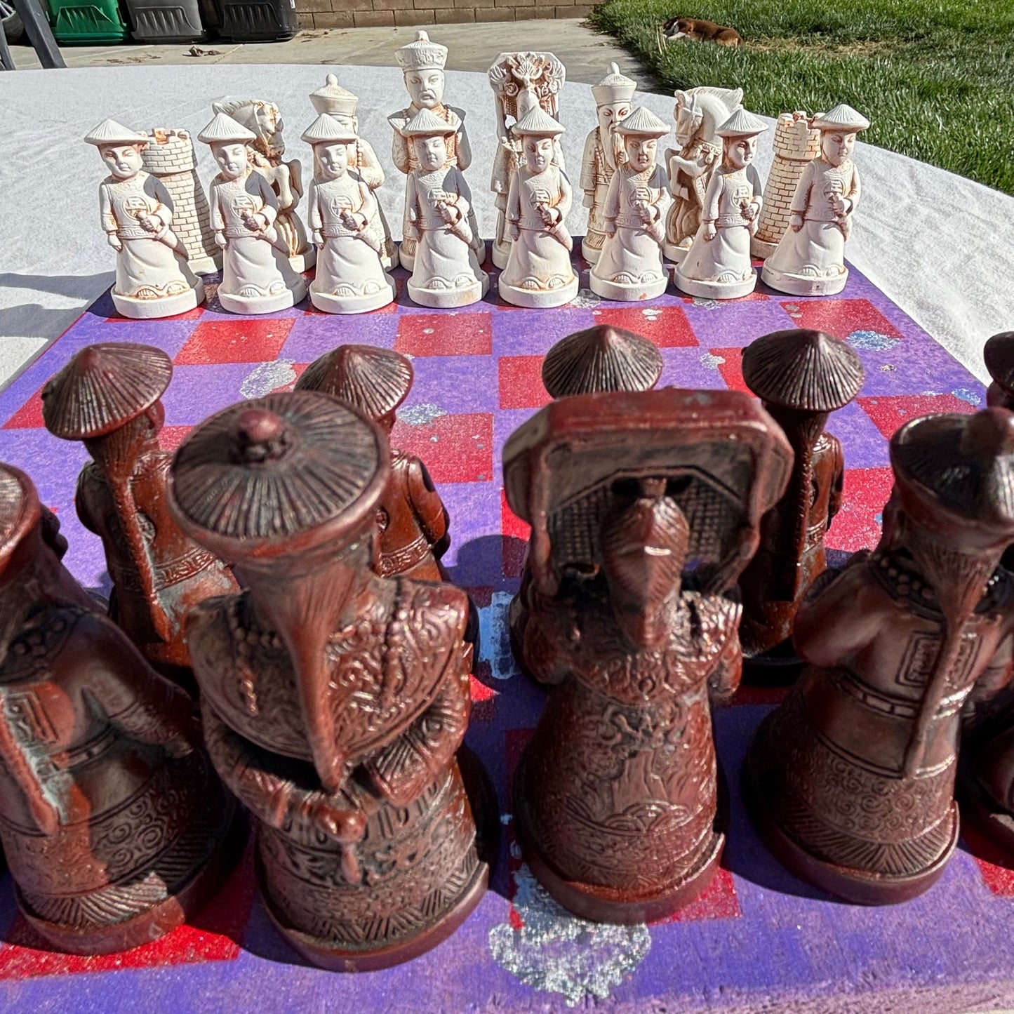 Purple Red Chrome Drip - Chinese Edition Chess Set