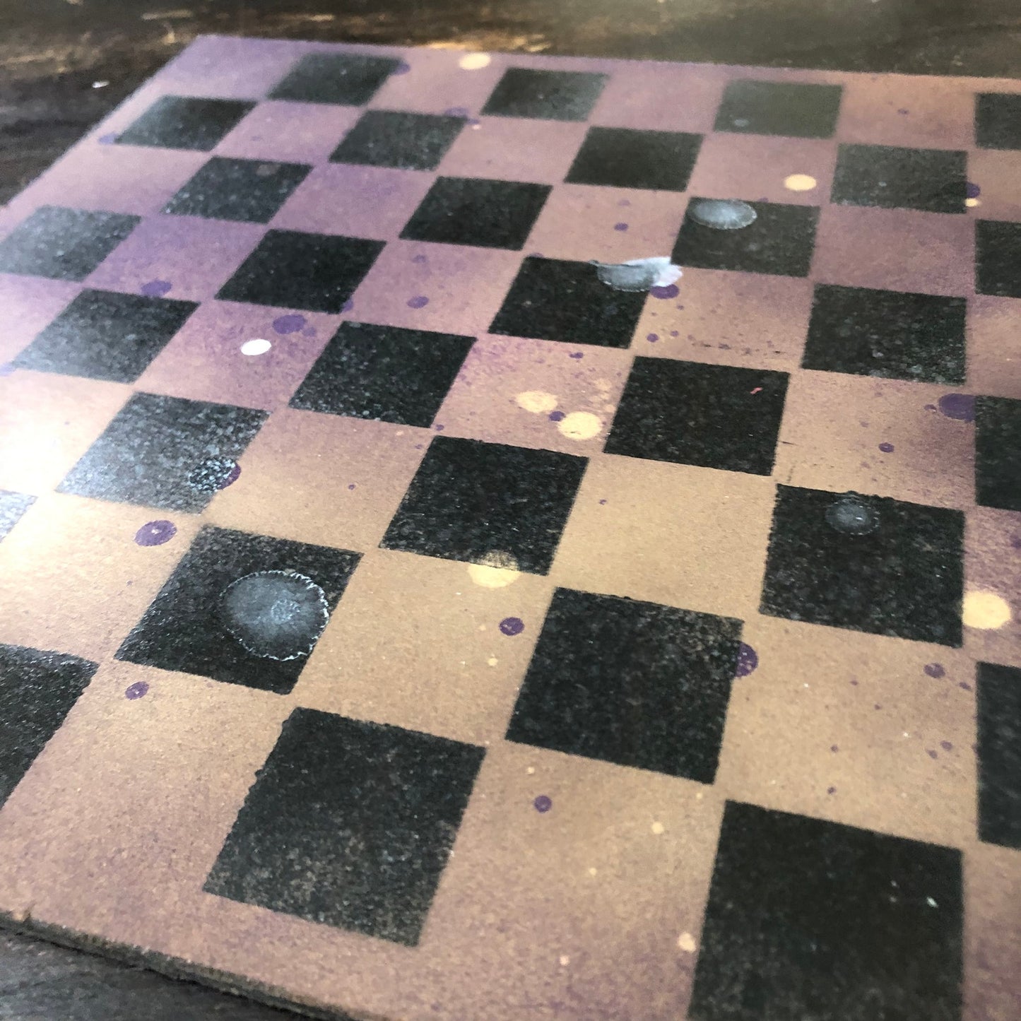 Golden Purple - Painted Chess Set