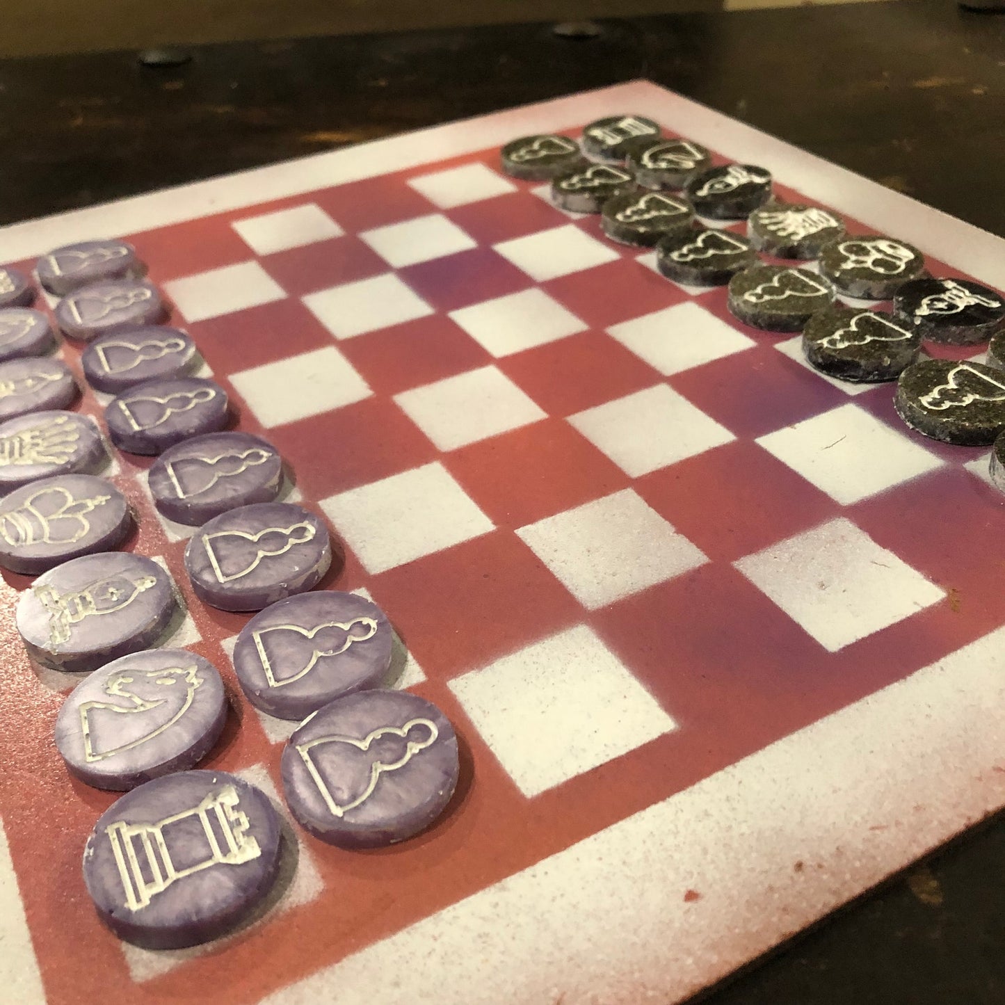 Sploosh Pink - Painted Chess Set